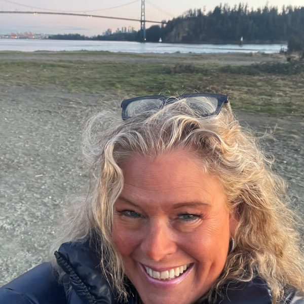 WorkBC Assistive Technology Services participant Mary at a beach.