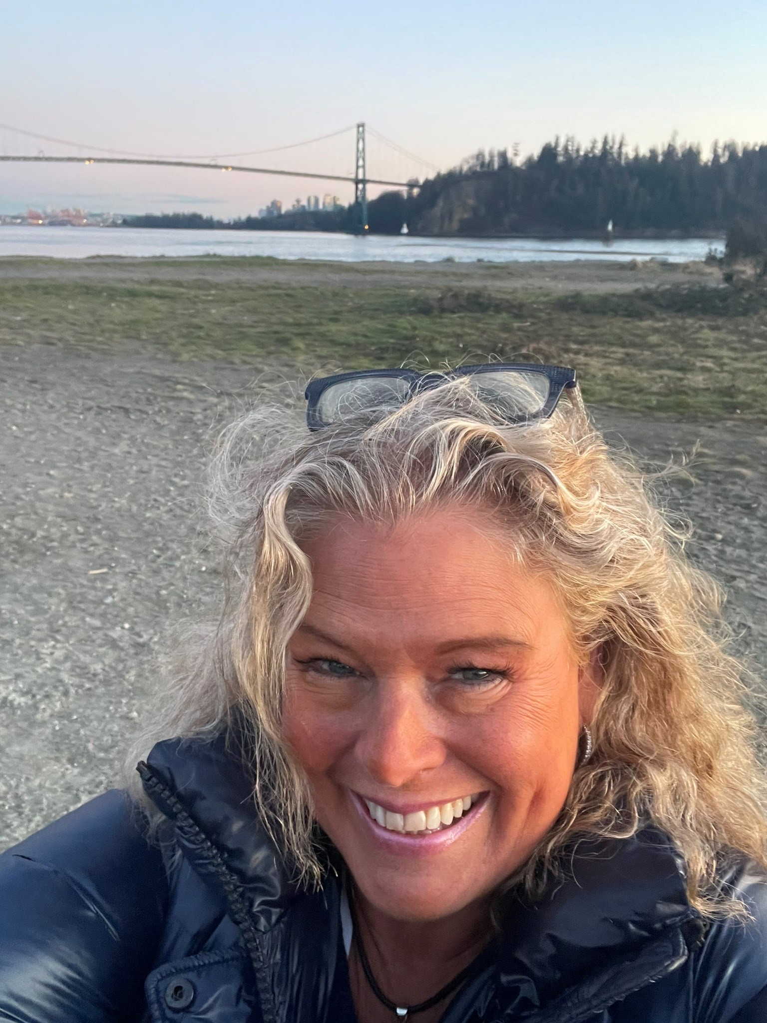 WorkBC Assistive Technology Services participant Mary at a beach.